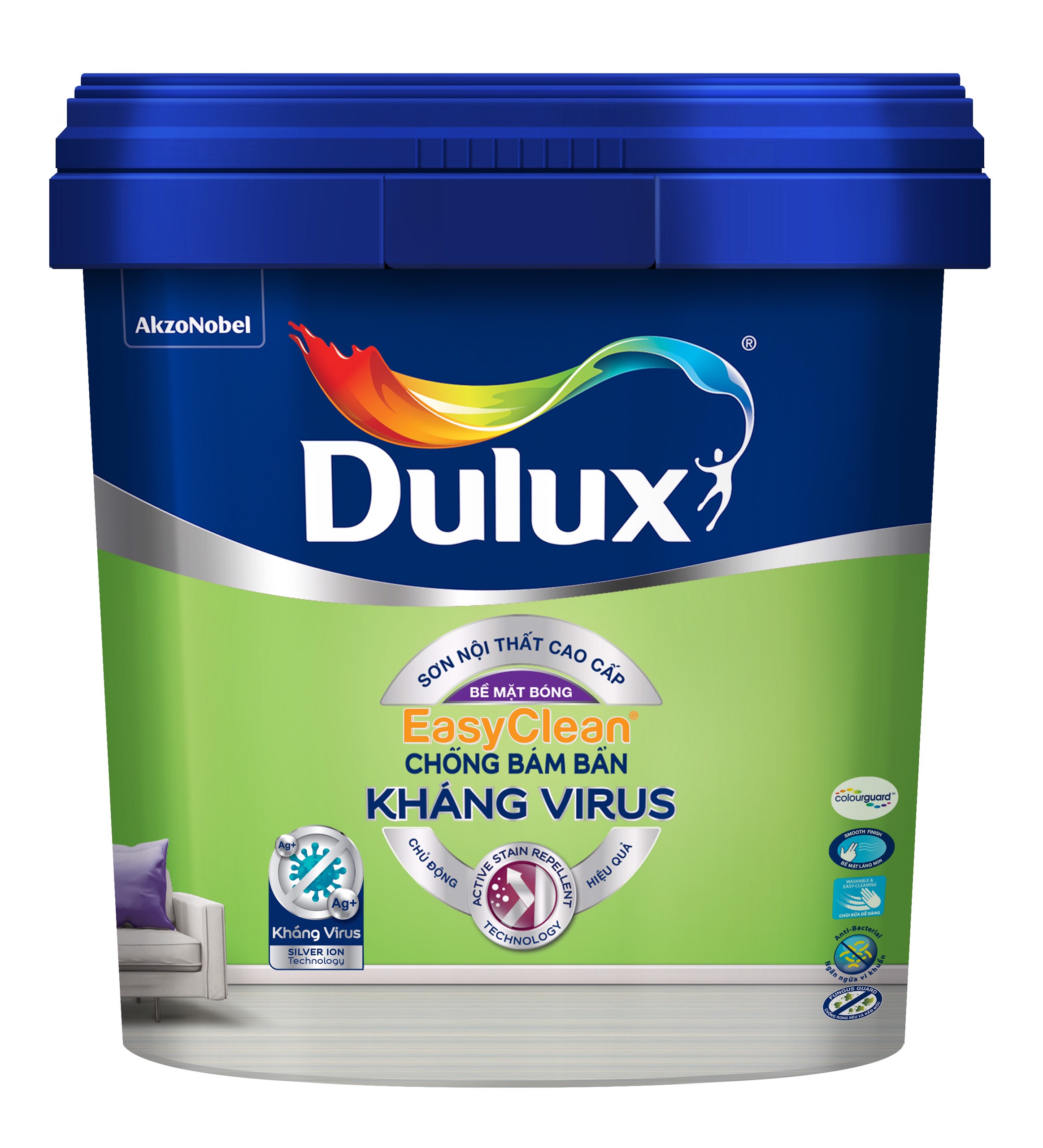 Dulux EasyClean Chống Bám Bẩn Kháng Virus - Bề Mặt Bóng