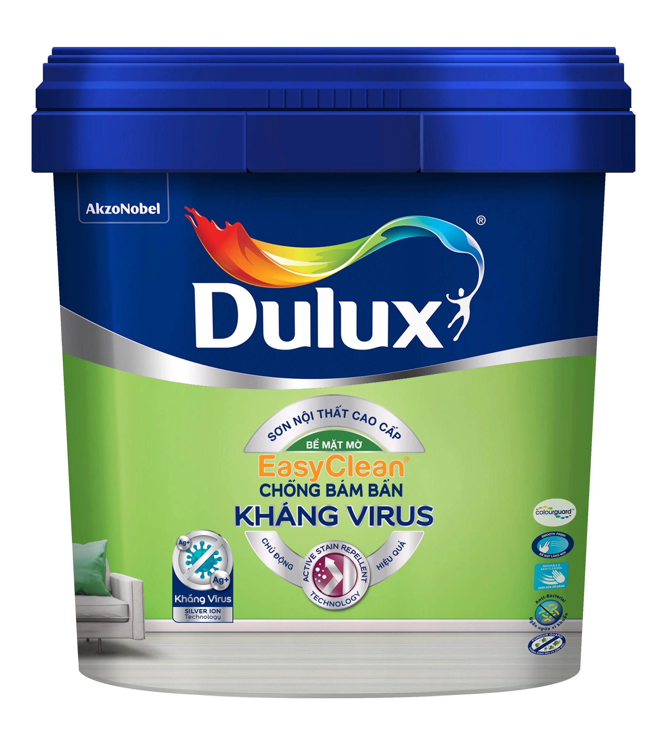 Dulux EasyClean Chống Bám Bẩn Kháng Virus – Bề Mặt Mờ