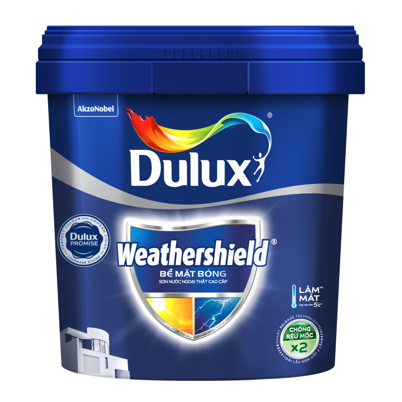 Dulux Weathershield Colour Protect Bề Mặt Bóng